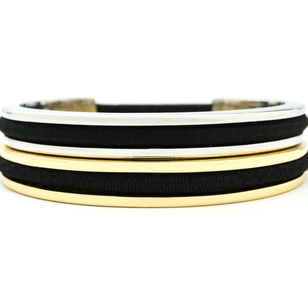 EUC Set of 2️⃣ Maria Shireen The Original Hair Tie Bracelet - Gold & Silver Tone